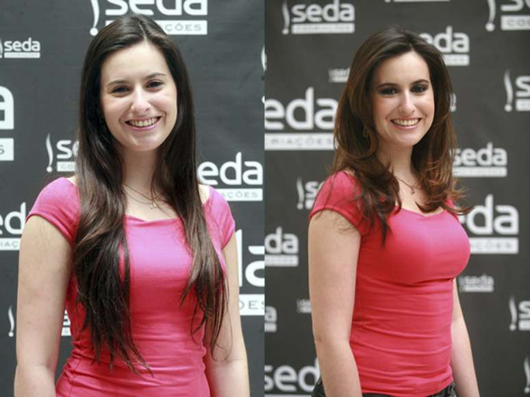 Apesar de 20 centímetros mais curto, o cabelo da médica Manoela Vieira Meneguzzi, 28 anos, manteve-se comprido. O reflexo discreto, como se os fios tivessem sido queimados pelo sol, iluminou o visual