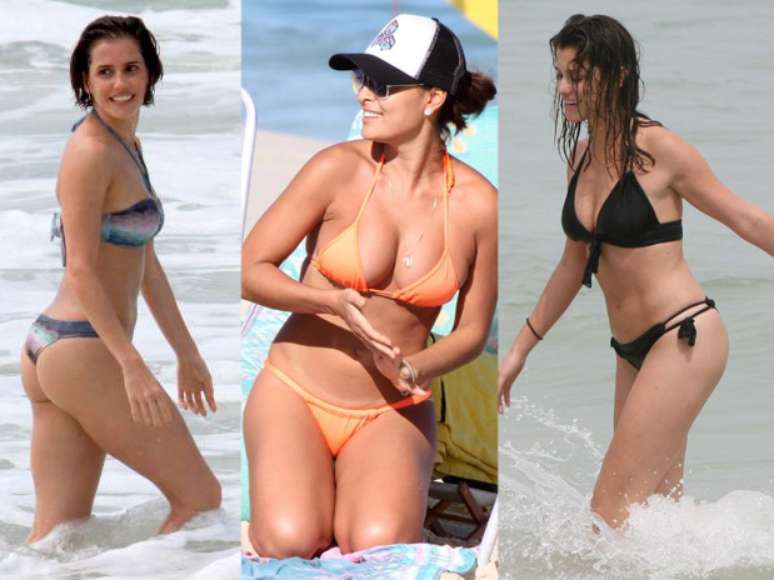 Famosas como Deborah Secco, Juliana Paes e Aline Moraes são figuras carimbadas nas praias