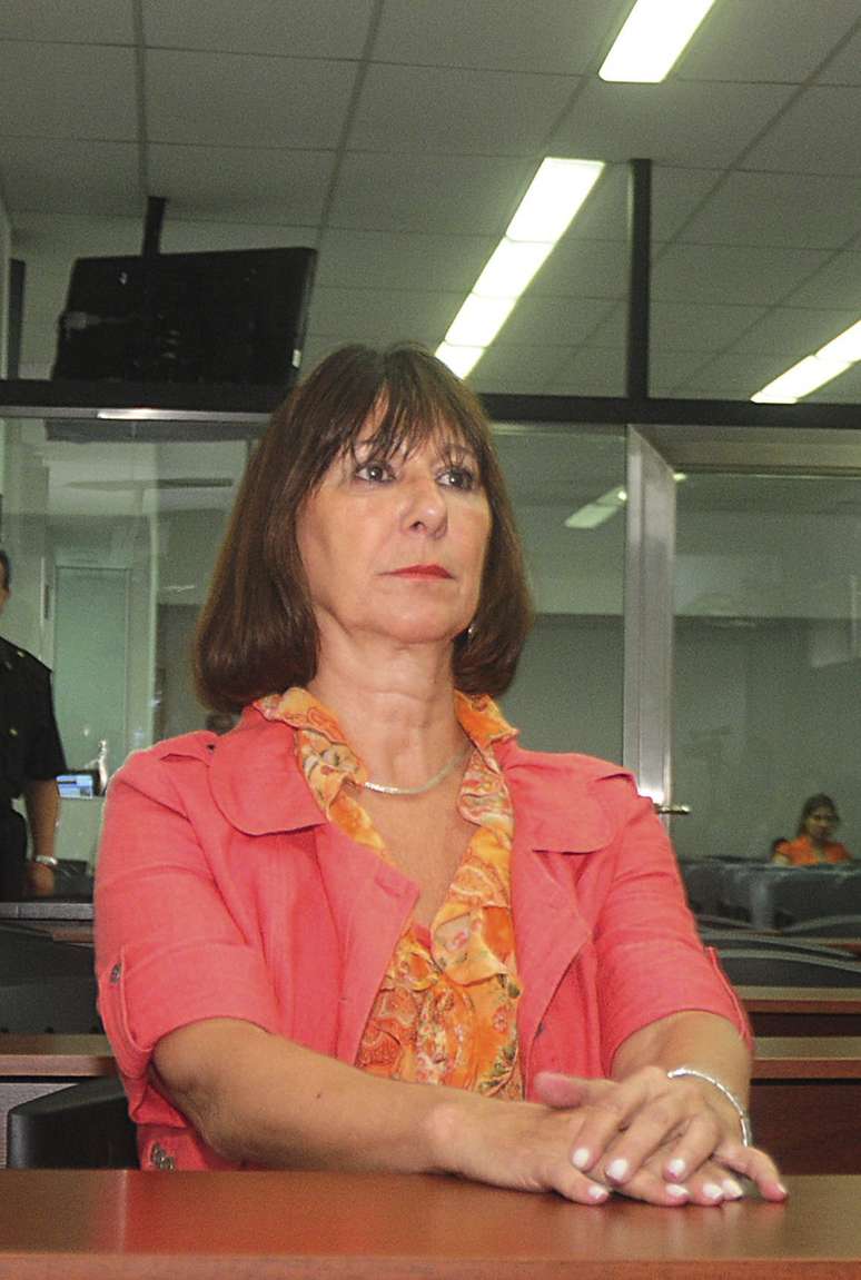 A ex-ministra&nbsp;Felisa Miceli durante o julgamento nesta quinta-feira, em Buenos Aires