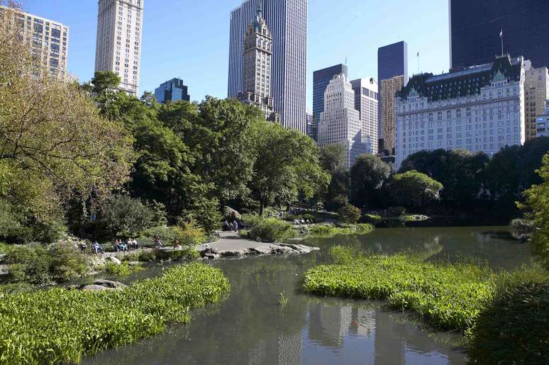 Central Park é um dos pontos turísticos mais famosos de Nova York, nos EUA.