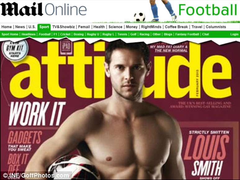 Meia do West Ham, Matt Jarvis estampa capa da revista britânica <i>Attitude</i>, dedicada ao público gay