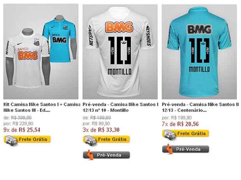 Em loja oficial na internet, uniforme de argentino com número 10 nas costas custa até R$ 199,90