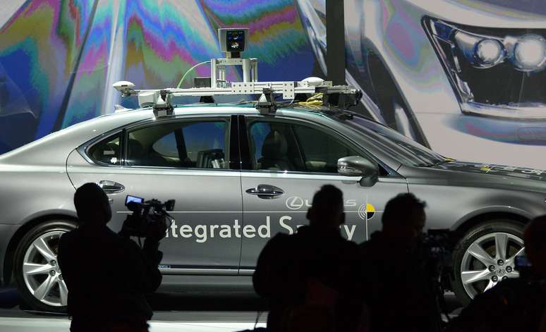 A Toyota mostra um conceito de carro autônomo durante o evento em Las Vegas