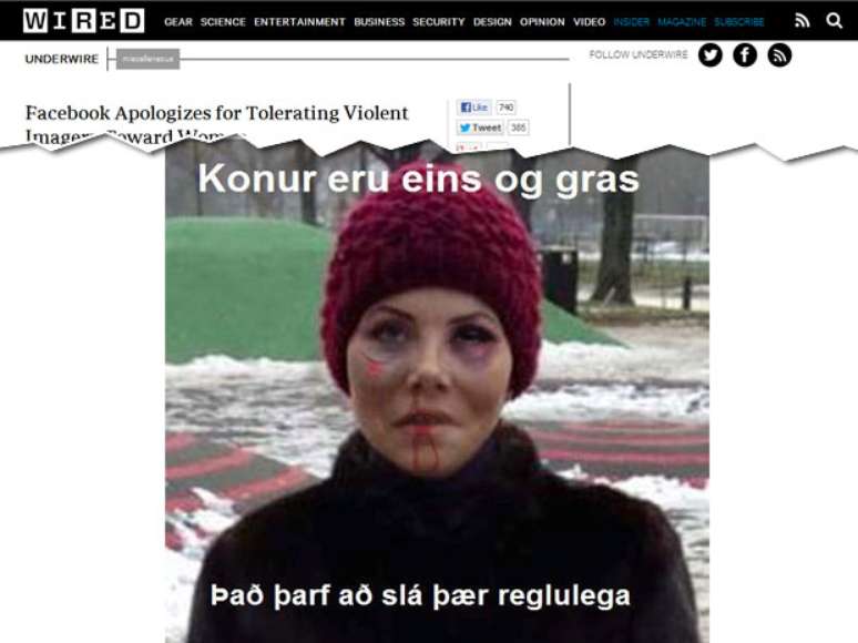 Legenda em islandês diz: mulheres são como grama, precisam ser cortadas regularmente