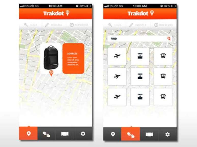 Aplicativo mostra localização da bagagem