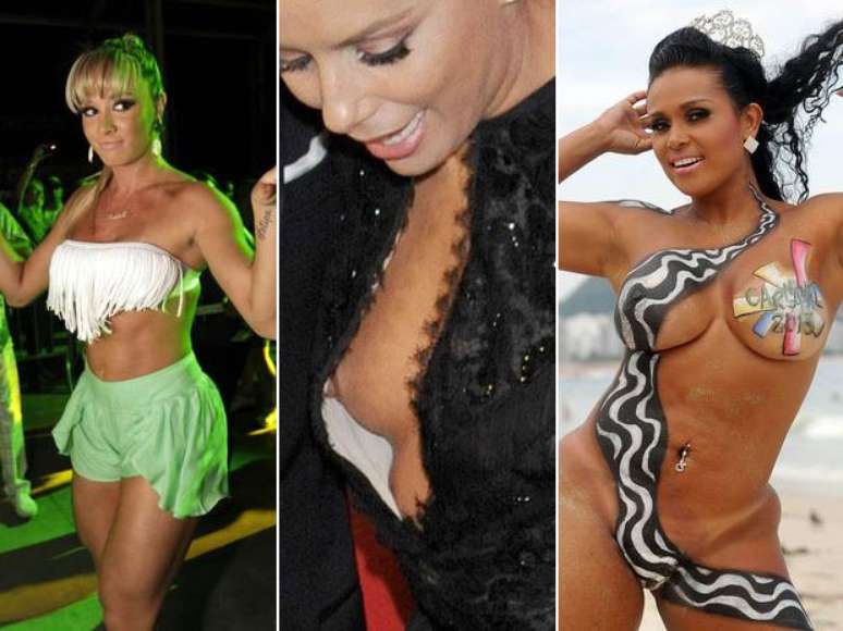 A semana dos famosos teve muito samba com a ex-panicat Juju Salimeni no ensaio da Mancha Verde, em S&atilde;o Paulo, e tamb&eacute;m um descuido da atriz Eva Longoria, com um vestido ousado em Los Angeles que acabou mostrando demais antes do Globo de Ouro. J&aacute; no Rio de Janeiro, Andr&eacute;ia Martins, Musa do Carnaval carioca, pintou o corpo para protestar na praia de Copacabana. Andrea, que j&aacute; foi musa por dois anos seguidos da escola de samba Renascer de Jacarepagu&aacute;, est&aacute; inconformada com os pre&ccedil;os cobrados pelas agremia&ccedil;&otilde;es para que ela possa desfilar na Sapuca&iacute;, dentro do Grupo Especial