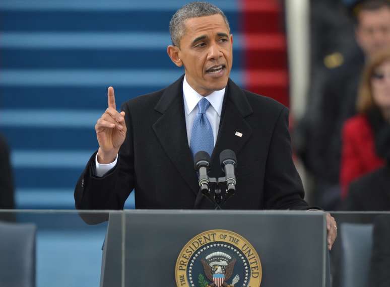 "Hoje, continuamos uma jornada sem fim", disse Obama ao assumir seu segundo mandato na Casa Branca