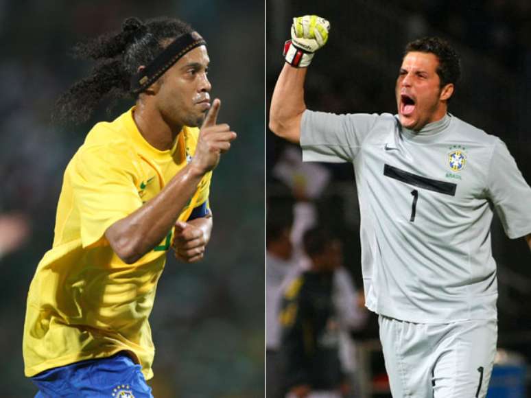 Ronaldinho e Júlio César foram convocados à Seleção Brasileira
