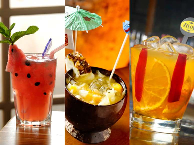 É possível variar a caipirinha tradicional ao utilizar outras bebidas e frutas em sua preparação