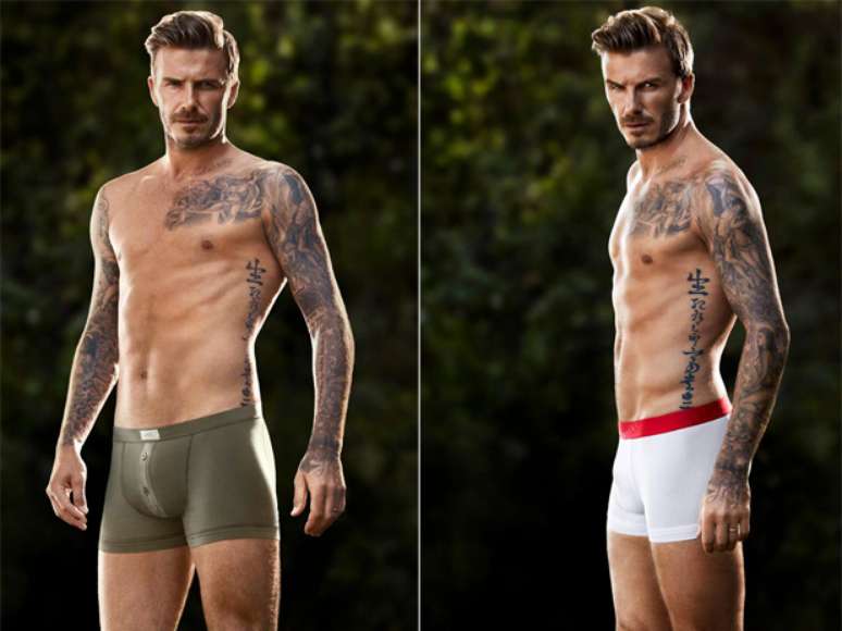 David Beckham exibiu o corpo sarado e as tatuagens nas novas imagens