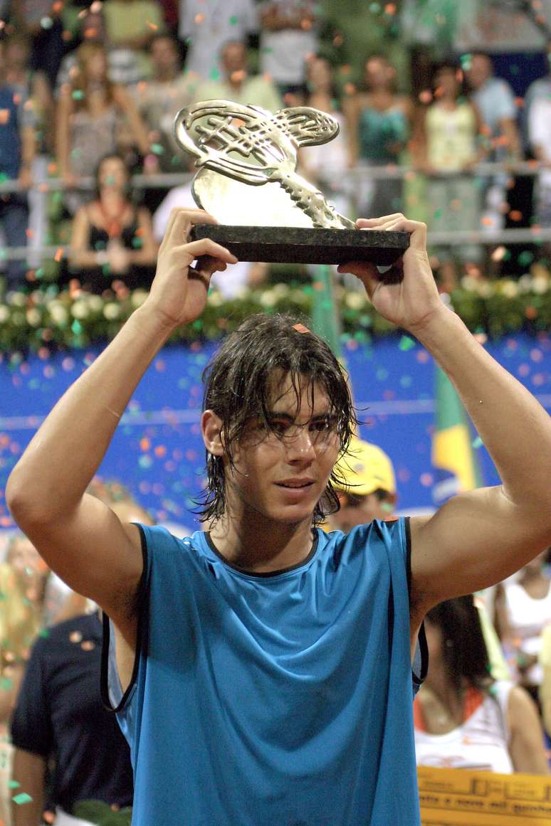 <p>Nadal foi campeão no Brasil em 2005</p>