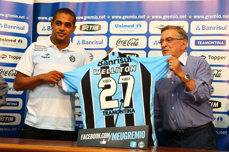 <p>Inscrito, Welliton teve situação regularizada no Grêmio</p>