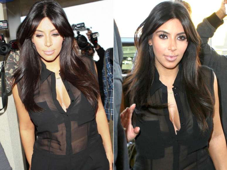 Veja Fotos De Kim Kardashian Usando Decote Generoso Em La