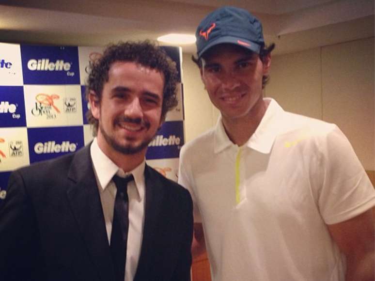 <p>Felipe Andreoli publicou foto ao lado de Rafael Nadal</p>