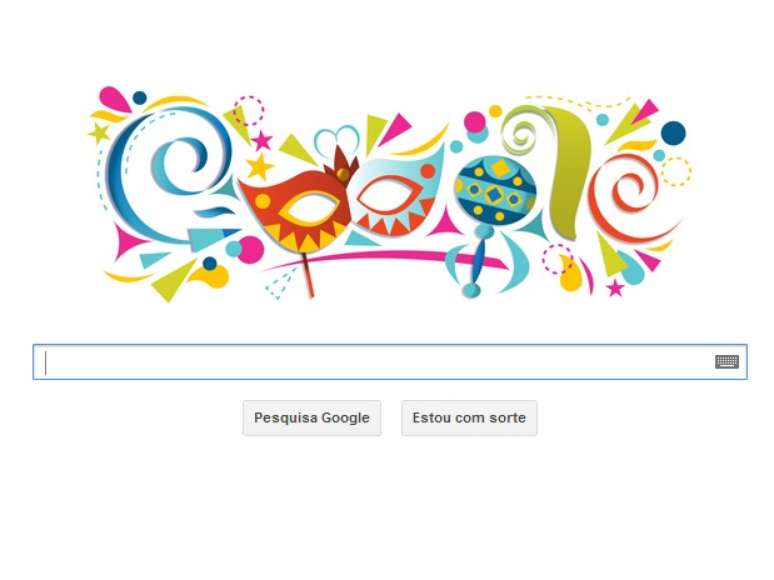 Carnaval é relembrado pelo doodle do Google nesta terça-feira