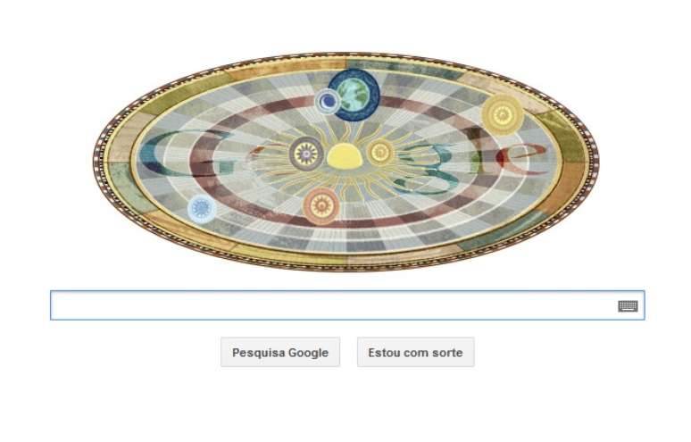 Nicolau Copérnico, astrônomo, é o homenageado pelo doodle do Google nos 540 anos de seu aniversário