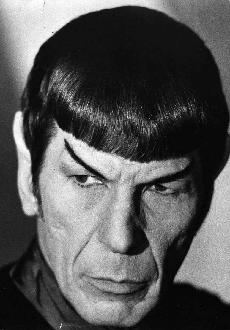 O personagem Spock, interpretado por Leonard Nimoy, é um dos mais conhecidos da série Star Trek