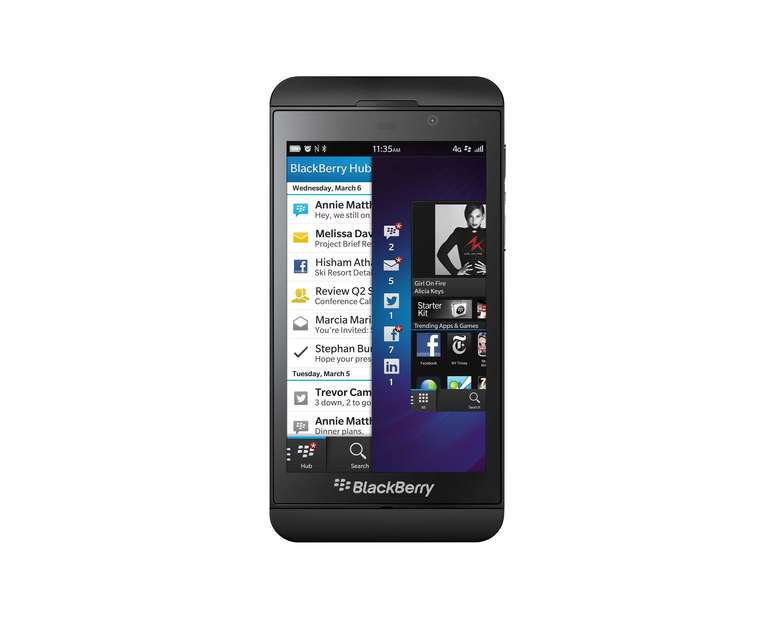 <p>Z10 é a nova aposta da Blackberry</p>