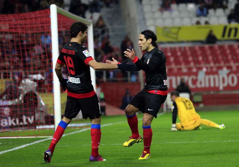 <p>Diego Costa vem se destacando no Atlético de Madrid ao lado de Falcao García</p>