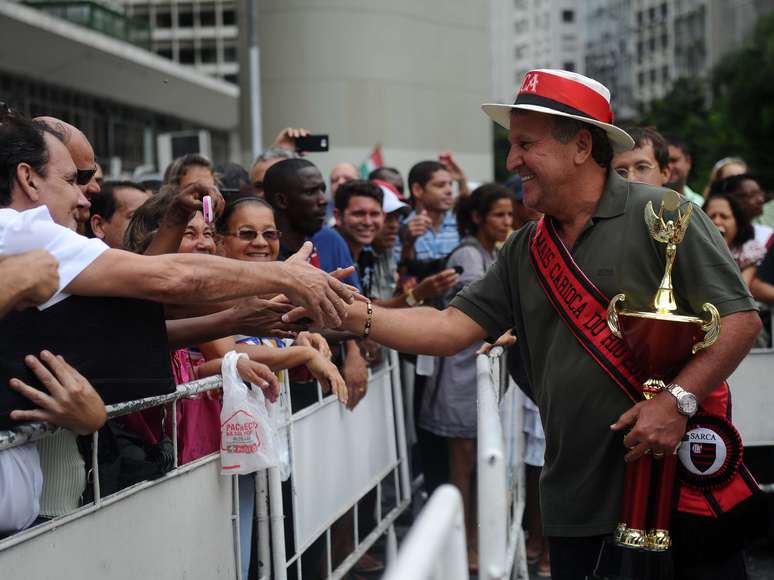 <p>Maior &iacute;dolo da hist&oacute;ria do Flamengo, Zico foi o grande homenageado na tradicional comemora&ccedil;&atilde;o do anivers&aacute;rio do Rio de Janeiro</p>