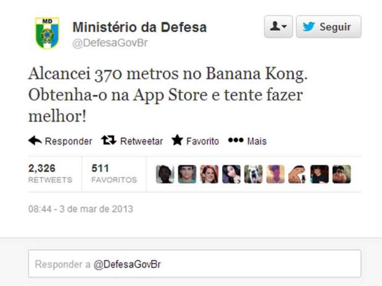 Mensagem foi postada na manhã deste domingo