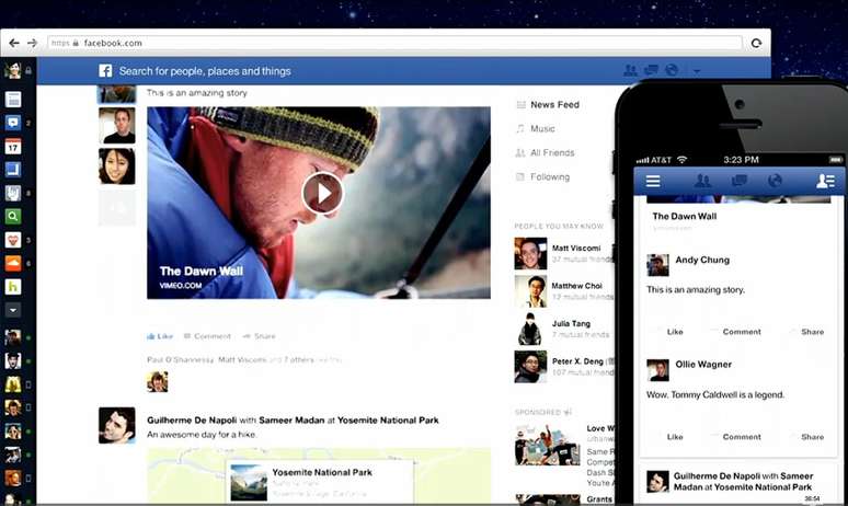 Nova interface do News Feed do Facebook valoriza informações visualmente e tem foco na mobilidade