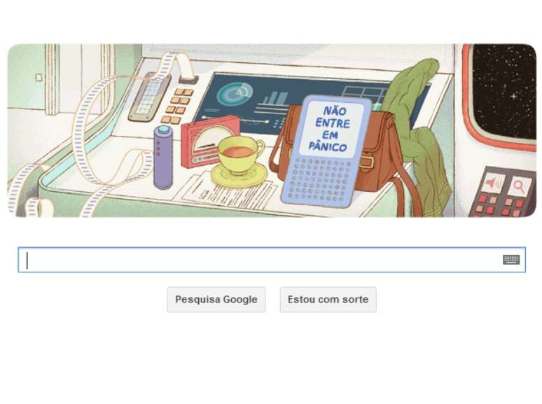 Douglas Adams &eacute; homenageado com doodle Goodle animado na data do seu 61&ordm; anivers&aacute;rio