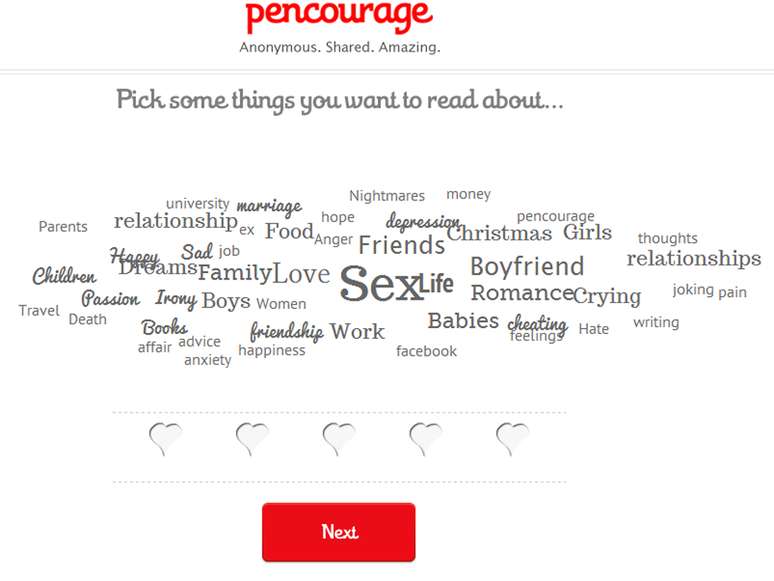 Pencourage sugere coragem para falar a verdade e apoio aos outros usu&aacute;rios