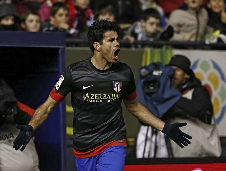 Diego Costa fez os dois gols do Atlético de Madrid contra o Osasuna
