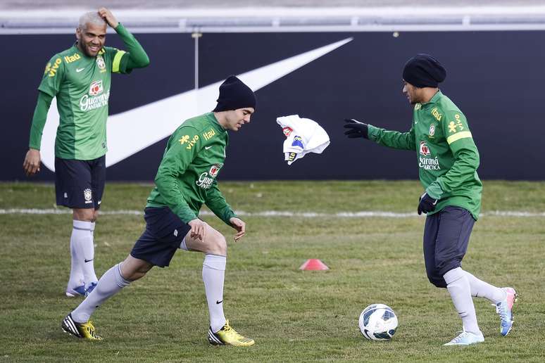 <p>Neymar e Kaká vão jogar juntos pela quarta vez como titulares da Seleção</p>