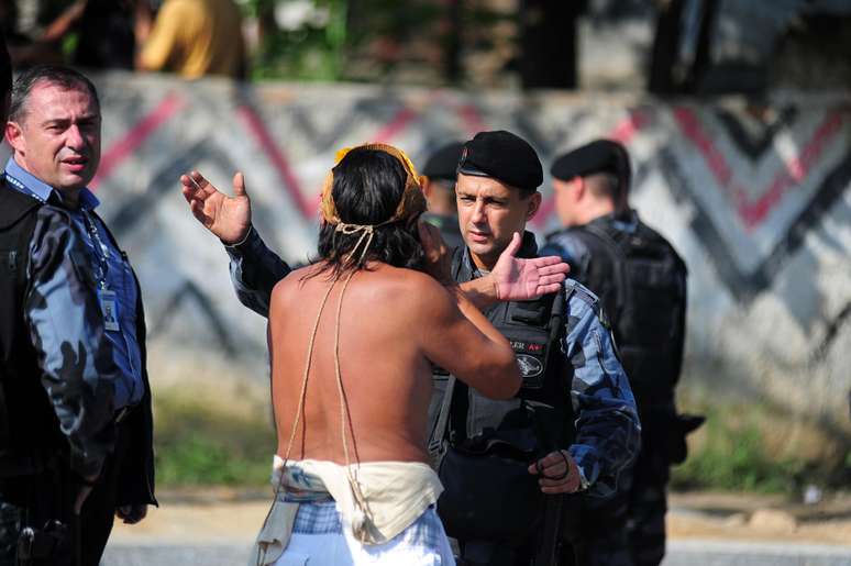 <p>Desocupação do Museu do Índio foi tumultuada na manhã desta sexta-feira no Rio de Janeiro</p>