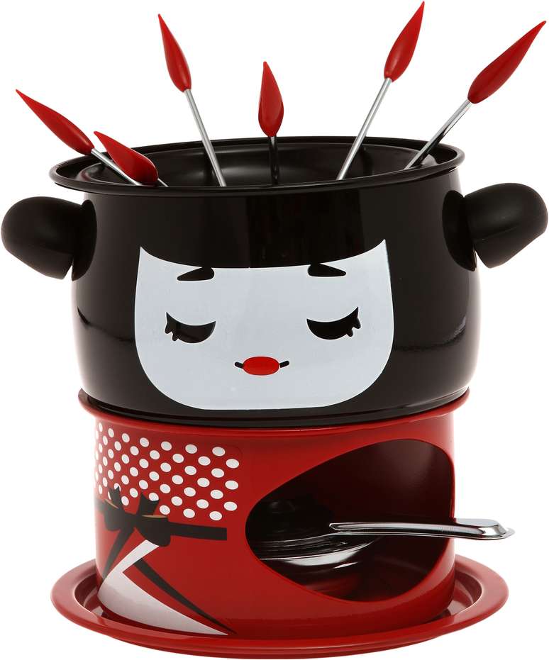 <p>Jogo de fondue com 11 pe&ccedil;as, da Casambiente. Pre&ccedil;o: R$ 106. Informa&ccedil;&otilde;es: (11) 2191-2225</p>