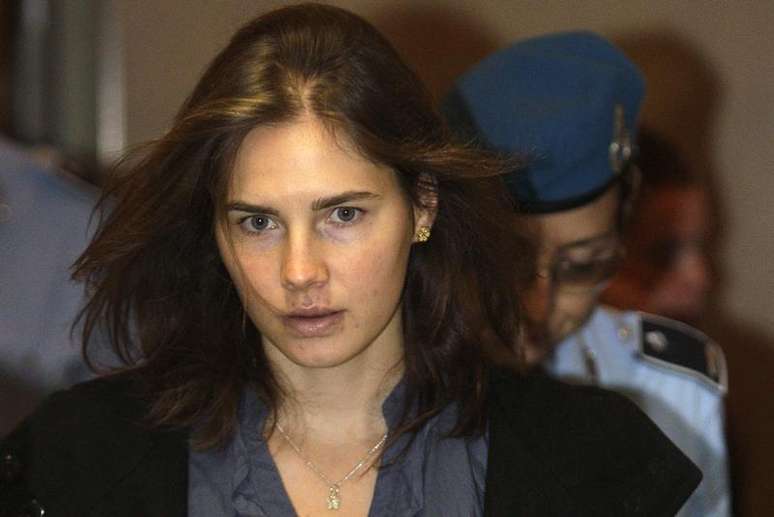 A estudante americana Amanda Knox durante o julgamento de sua apelação, em setembro de 2011