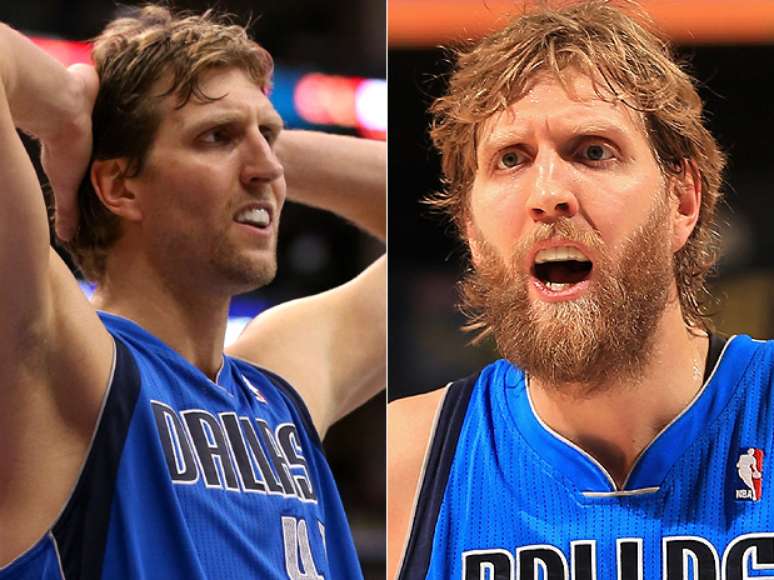 <p>Campeão da NBA em 2011, o Dallas Mavericks enfrentou uma fase ruim nesta temporada. Porém, no começo do ano uma promessa motivou os jogadores: enquanto não alcançassem 50% de aproveitamento na temporada, ninguém poderia tirar a barba. Agora eles estão próximos de atingir o objetivo, pois estão com 38 vitórias, 39 derrotas e vão enfrentar o Phoenix Suns nesta quarta-feira. Principal astro da equipe, Dirk Nowitzki é um bom exemplo da transformação física dos atletas. Veja fotos dele a seguir</p>