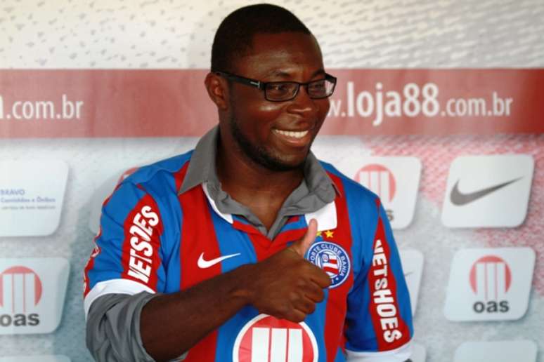 <p>Freddy Adu, meia-atacante americano, foi apresentado pelo Bahia como refor&ccedil;o para a temporada 2013</p>