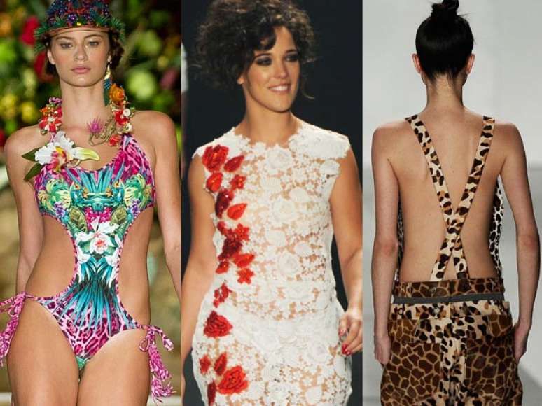 Looks transparentes, estampas extravagantes e comprimentos mínis foram algumas das apostas das grifes no Fashion Rio. Veja combinações ousadas criadas para o verão 2014