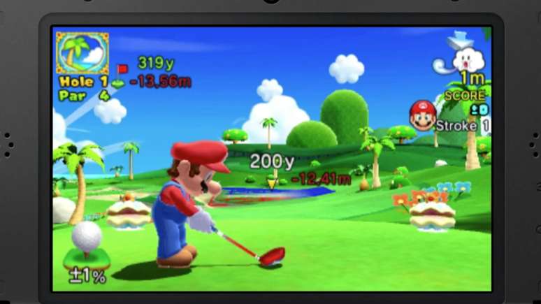 'Mario Golf', com modo multiplayer online, torneios e foco na comunidade semelhante a Mario Kart 7, também foi apresentado no evento da Nintendo, mas não teve data anunciada para chegar ao portátil