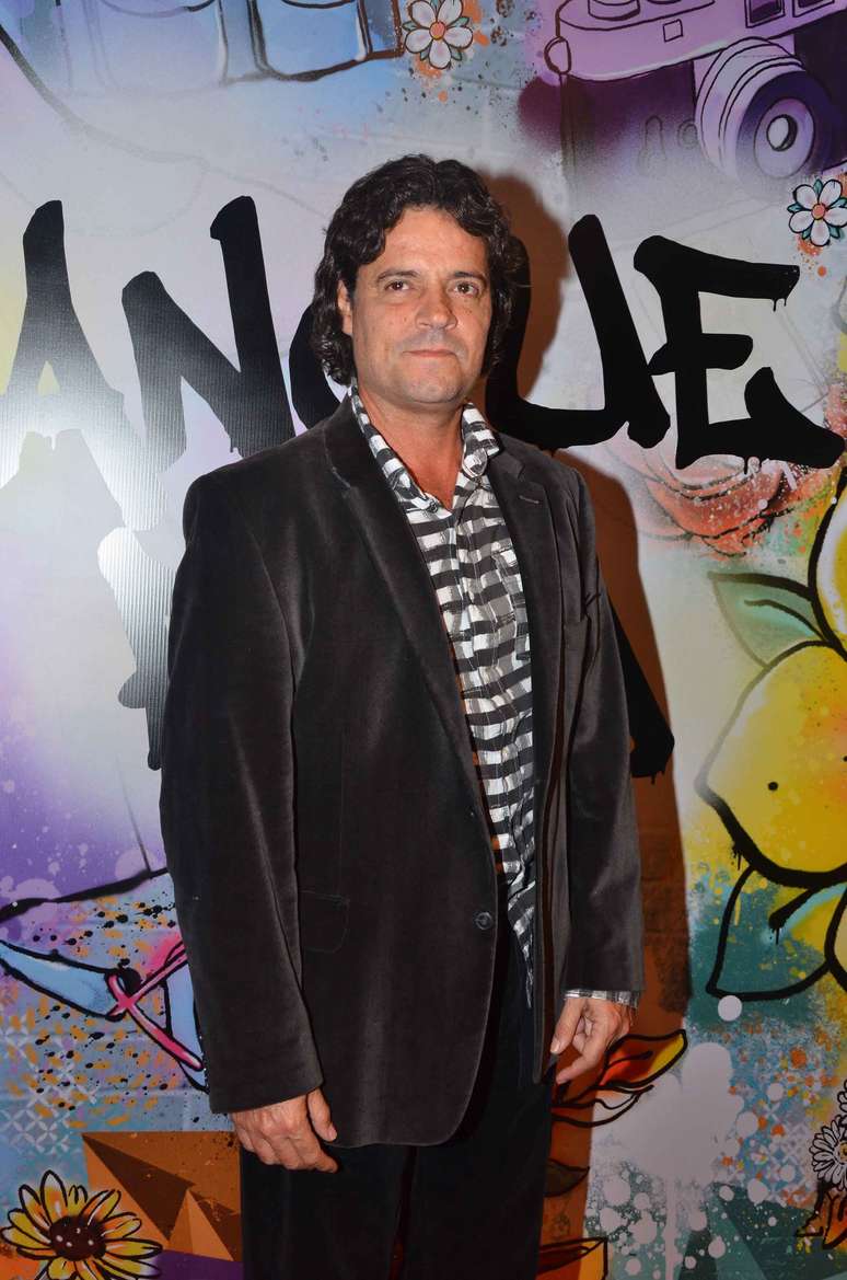 <p>O ator na festa de lançamento da novela</p>