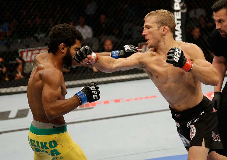 T.J. Dillashaw derrotou Hugo Wolverine por nocaute t&eacute;cnico ainda no primeiro round