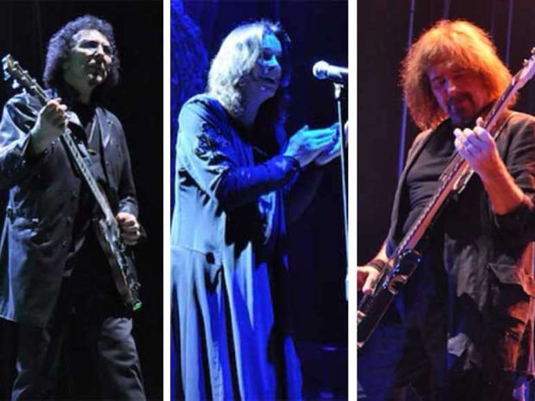 <p>O Black Sabbath divulgou em sua p&aacute;gina oficial no Instagram tr&ecirc;s fotos do show de abertura da turn&ecirc; '13', realizado na noite de s&aacute;bado (20) na Vector Arena, na cidade de Auckland, na Nova Zel&acirc;ndia. Da esquerda para a direita: o guitarrista Tony Iommi, o vocalista Ozzy Osbourne e o baixista Geezer Butler</p>