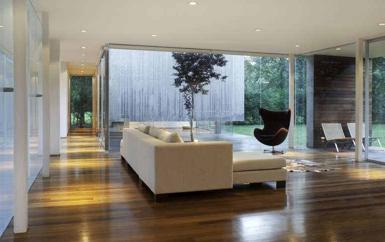 <p>O objetivo era incorporar a paisagem exterior ao interior da casa</p>
