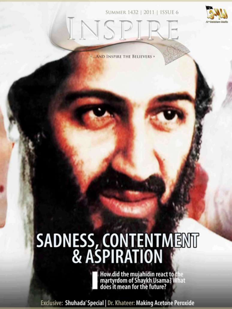 Imagem da edição da 'Inspire' posterior ao assassinato de Osama bin Laden