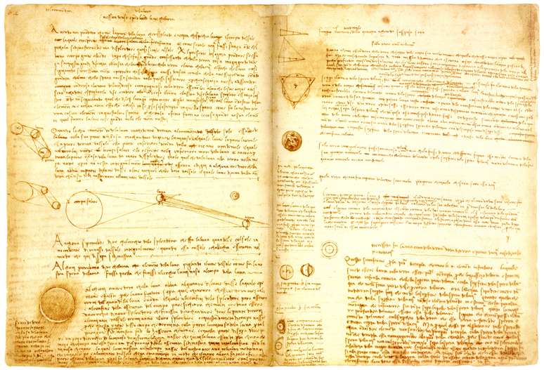 Manuscrito, conhecido como "Código de Leicester", aborda problemas arquitetônicos observados por Leonardo Da Vinci