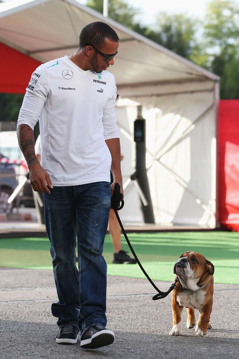 <p>Piloto tem levado cachorro ao paddock das provas na Europa</p>