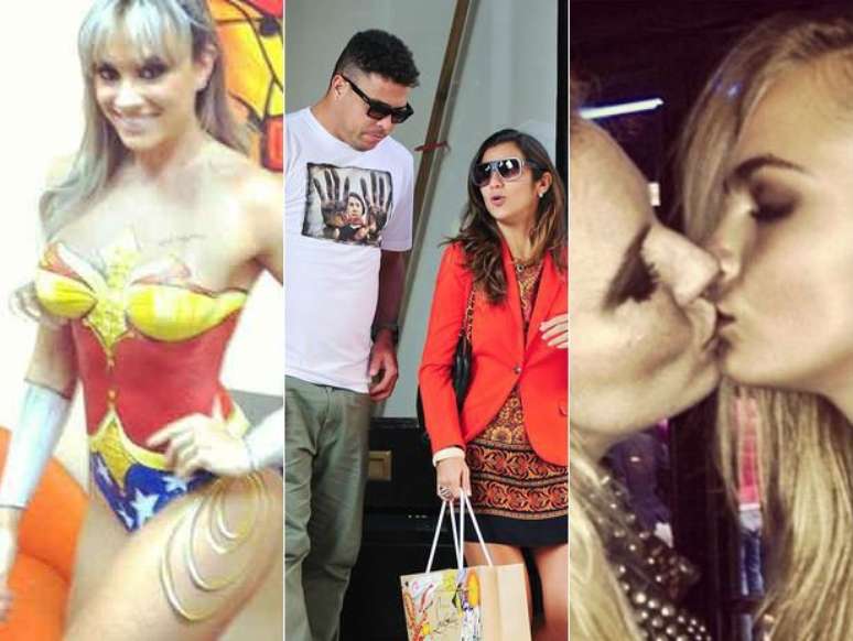 <p>A &uacute;ltima semana foi agitada para os famosos. Enquanto a assistente de palco Juju Salimeni fez uma pintura corporal de Mulher Maravilha, Ronaldo e a namorada, Paula Morais, se dedicavam a uma atividade bem mais glamourosa: compras em Londres. A semana teve ainda um beijo l&eacute;sbico entre a atriz Sienna Miller e a modelo Cara Delevingne e um flagra de Demi Moore, que j&aacute; namorou Ashton Kutcher, com um homem 20 anos mais novo, provando que ela gosta mesmo da juventude. Siga a galeria e veja como foi a semana dos famosos</p>