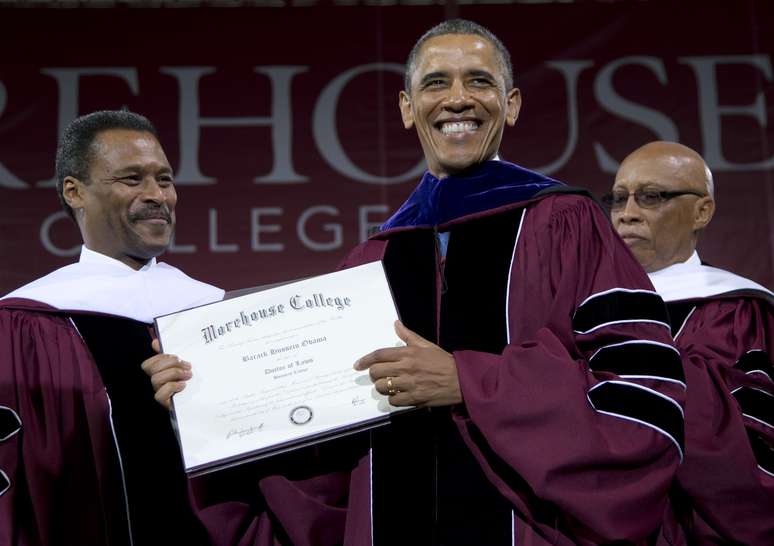 Obama foi agraciado com um doutorado honorário em Direito pela Universidade de Morehouse, em Atlanta