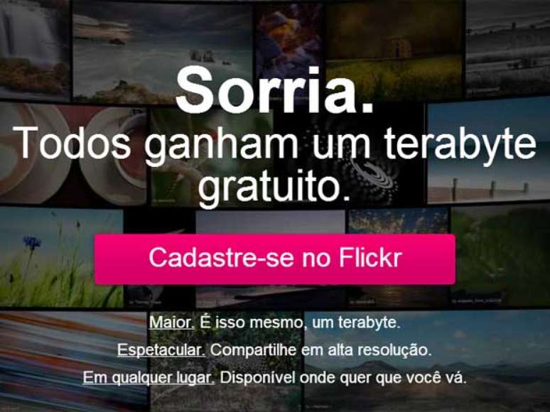 Usuáruios do Flickr terão armazenamento de 1 terabyte gratuito, além de um novo design