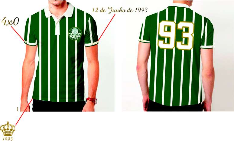<p>Pe&ccedil;a relembrar&aacute; desenho das camisas do Campeonato Paulista de 1993</p>
