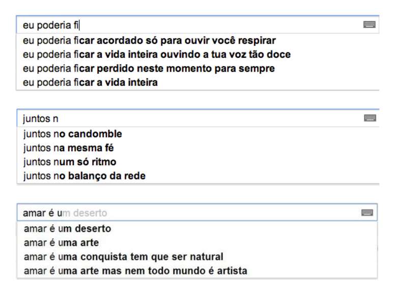 Autocompletar compõe poemas para o site Poesias do Google