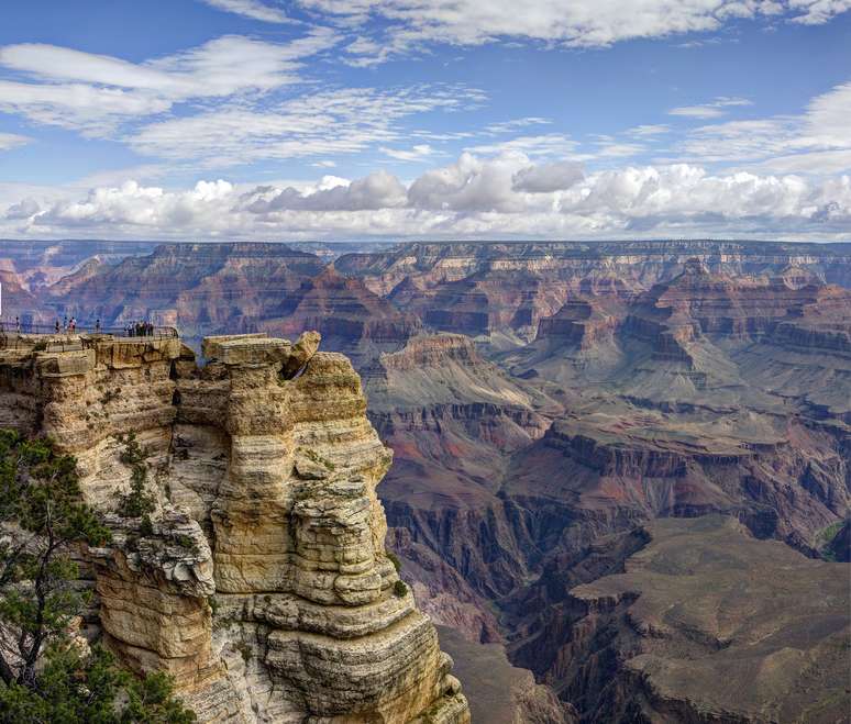 <p>Diferentes estradas percorrem o parque do Grand Canyon</p>